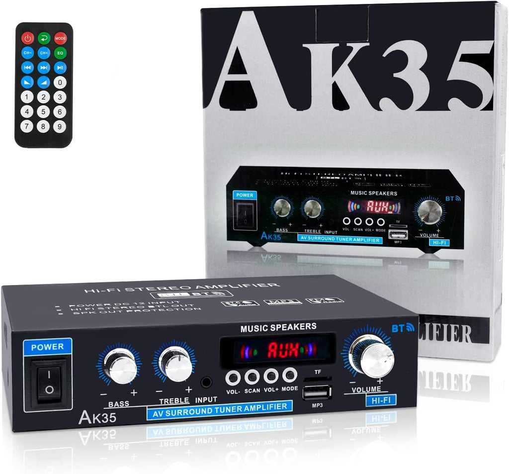 AK35 Home Audio Amplifier Bluetooth 5.0 200W Stereo Receivers