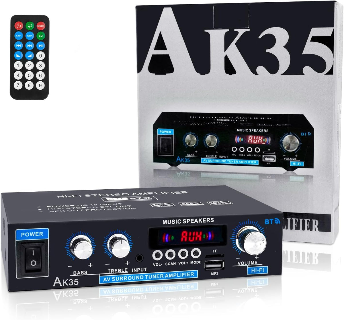 AK35 Home Audio Amplifier Bluetooth 5.0 200W Stereo Receivers