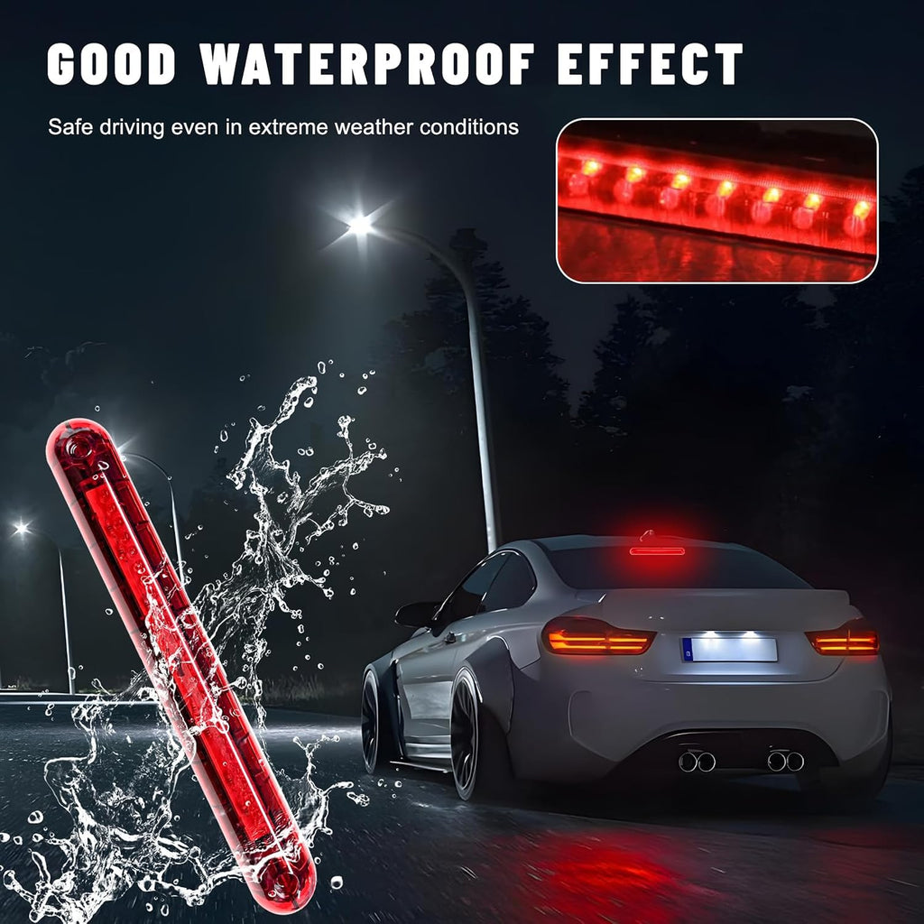 Third Brake Light, 24 LED 12V Waterproof Car High-Mounted Rear Brake Tail Lamp, High Level 3rd Braking Lamp Stop Light Assembly for Sedans SUVs Trucks, Car Accessories