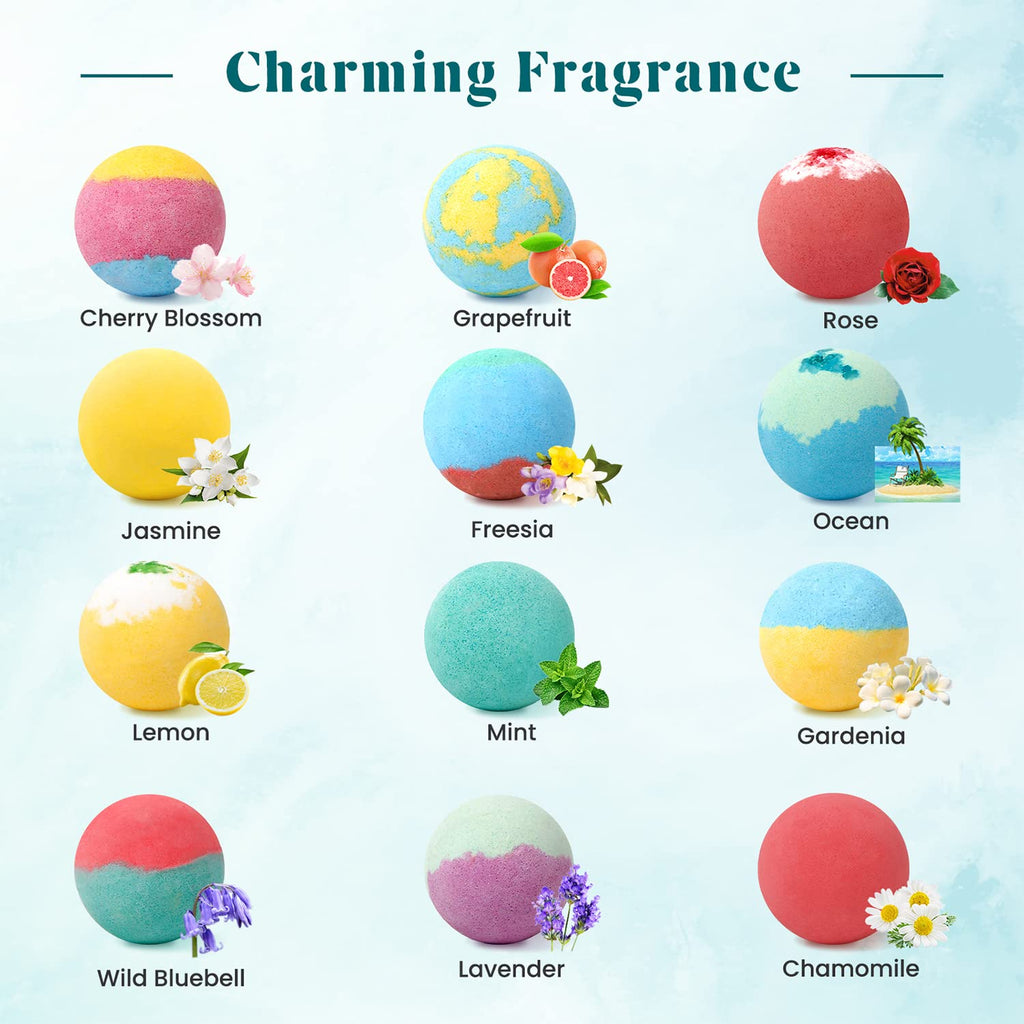 Bath Bombs for Women, Handmade Natural Bath Bomb with Shea Butter