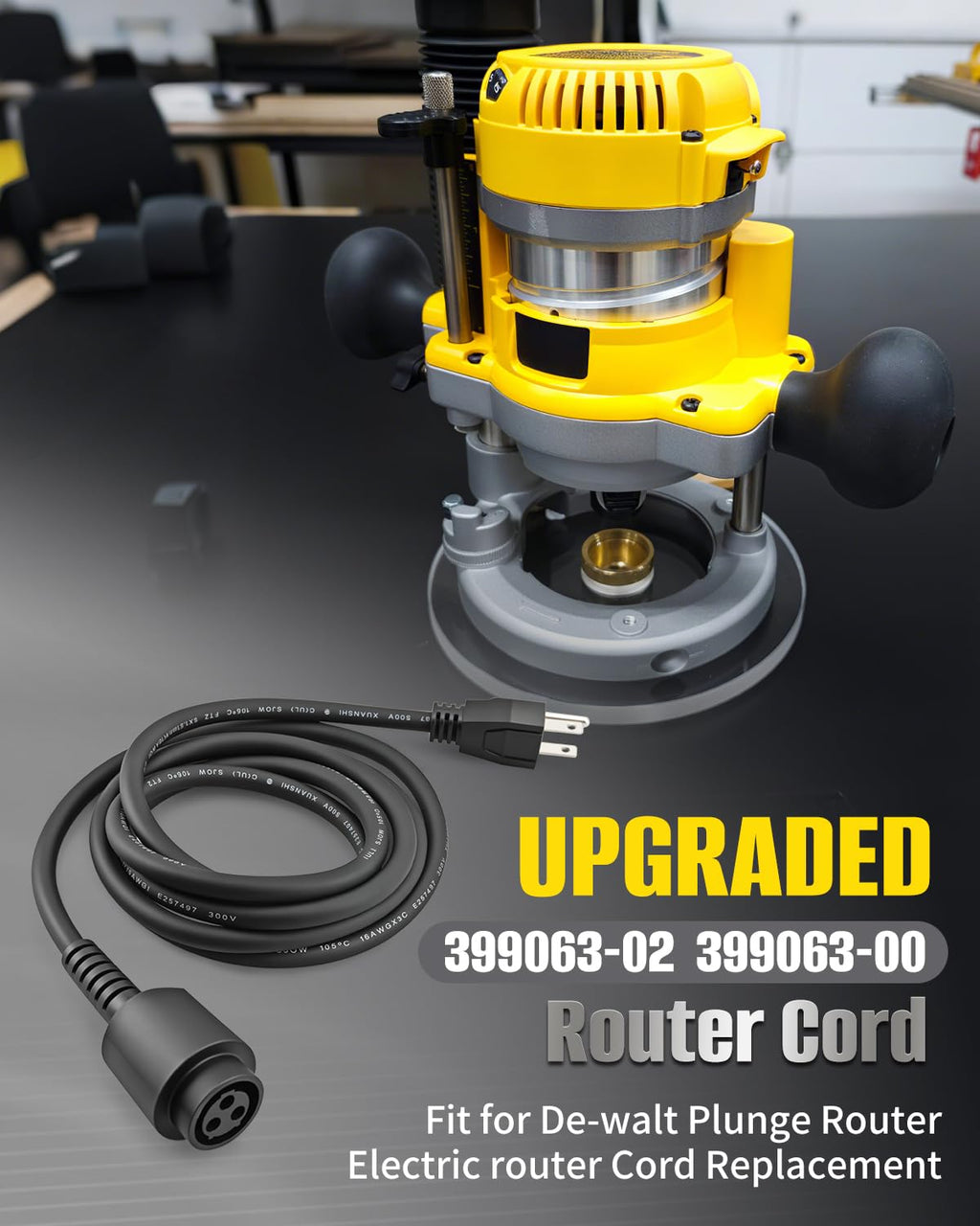 399063-02 399063-00 Router Cord Fit for Dewalt Plunge Router DW616 DW616D DW616K DW616M DW616PK DW616SK DW618 DW618 DW618B3 DW618B3 DW618B3E DW618D DW618D DW618K DW618K DW618M DW618M DW618PK