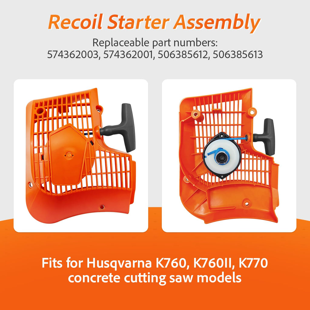 K760 584886804 Recoil Starter Assembly for Husqvarna K770 Concrete Cut Saw