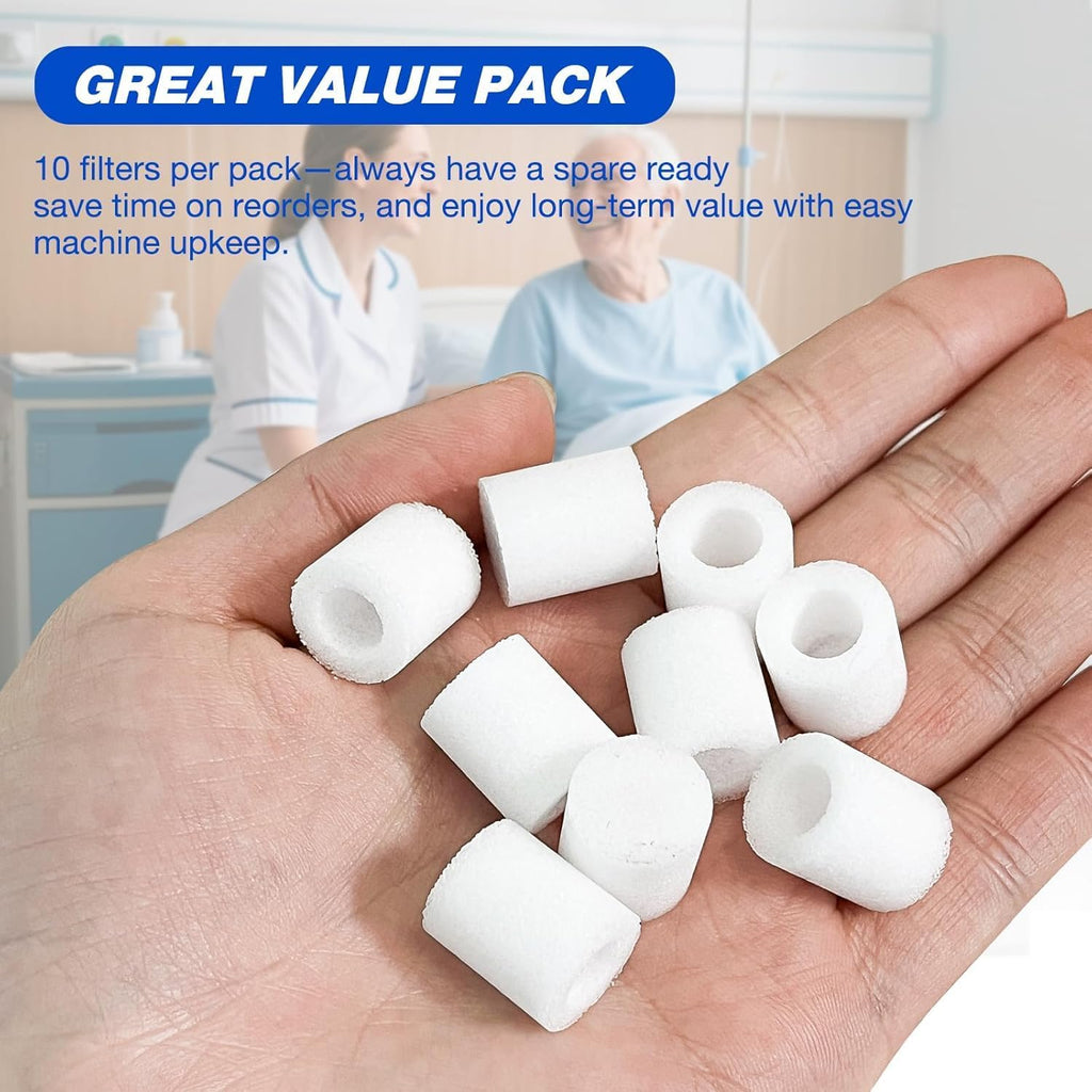 10 Pcs Nebulizer Filter for PARI Vios, Ultra II, Trek, and Trek S, CPAP Disposable Replacement Filter, Nebulizer Compressor Air Filter