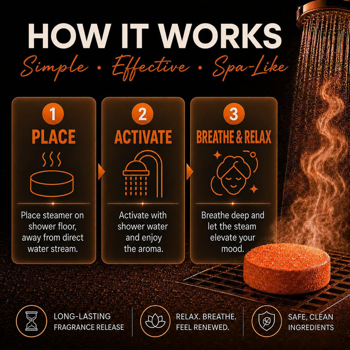Shower Steamers Aromatherapy, Island Spice Shower Tablets