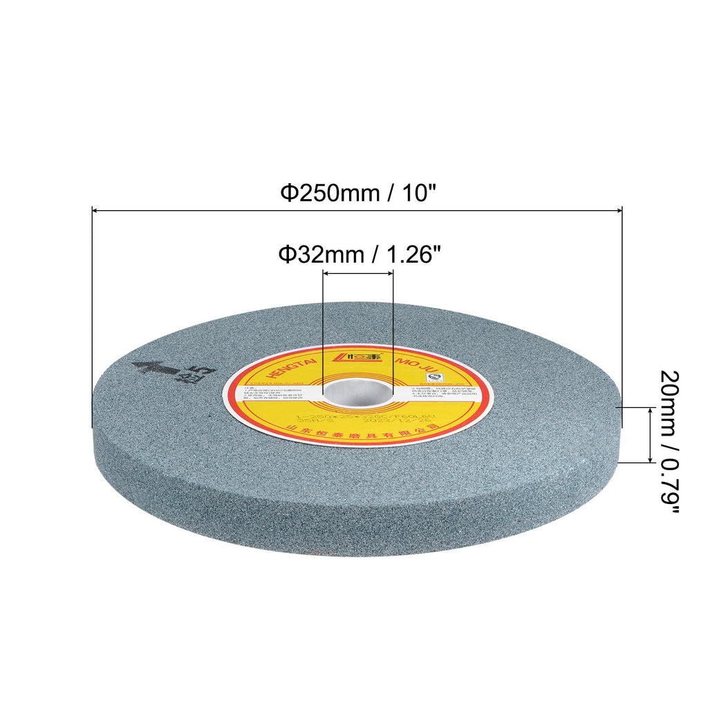 uxcell 10-Inch Bench Grinding Wheels Green Silicon Carbide GC 60 Grits Surface Grinder Ceramic Tools