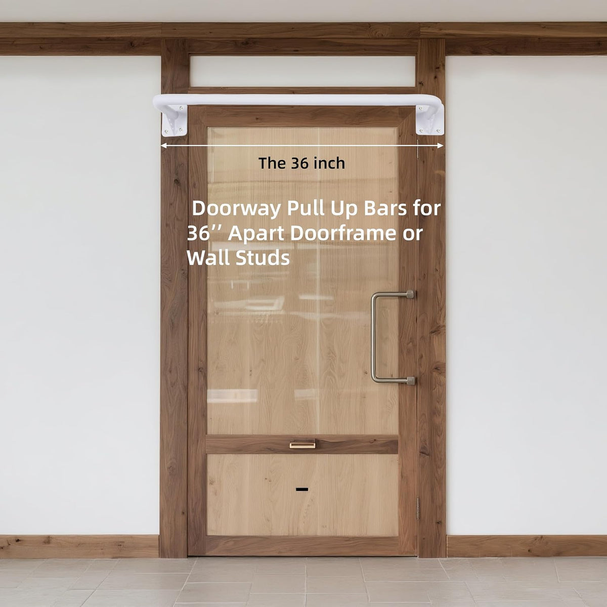 Wall Mounted Doorway Pull Up Bar, Heavy Duty Strength Training Pull-Up Bars for Doorframe, Support Beam or Joist