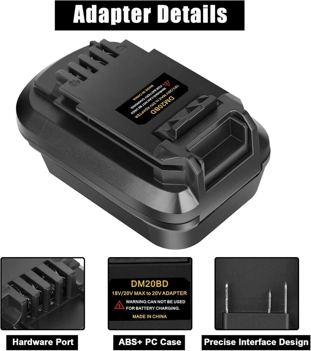 Battery Adapter for Porter Cable 20V Cordless Tools (1 Adapter Only)