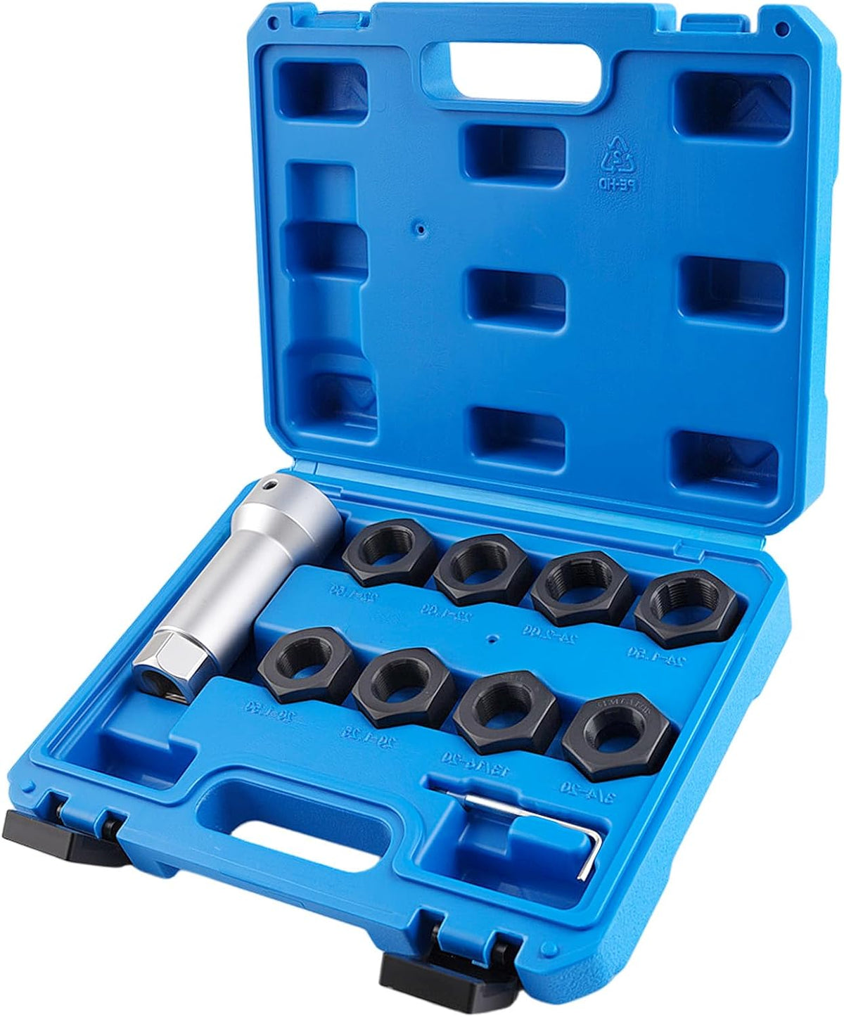 Axle Spindle Threading Set, 10pc Thread Chaser Rethreading Kit