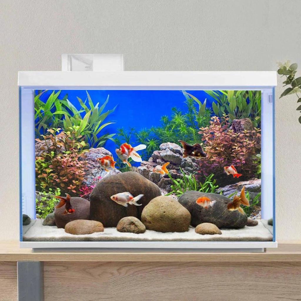 30x18 in Aquatic Plant Fish Tank Background Stone Aquarium Backdrop