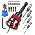 SUPFOX Countersink Drill Bits Set, 5PCS 4-Flute HSS M2 Bits with Depth Stop