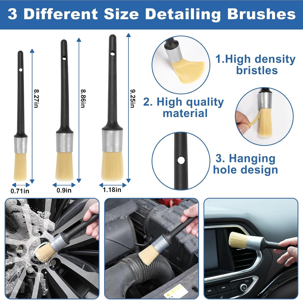 Windshield Cleaner Tool, 13Pcs Car Interior Cleaning Kit, Car Detailing Kit Interior Cleaner, Car Detailing Brushes