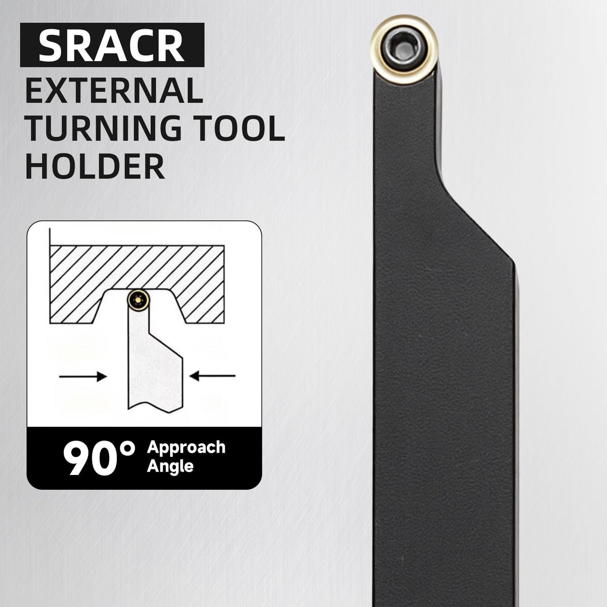 NORJIN 12PCS 1/2" Lathe Turning Tool Holder Set, SRACR1212H06 SRACL1212H06 Metal Lathe Tools Holder with 10PCS Round Carbide Inserts for Metal Steel Machining & Turning