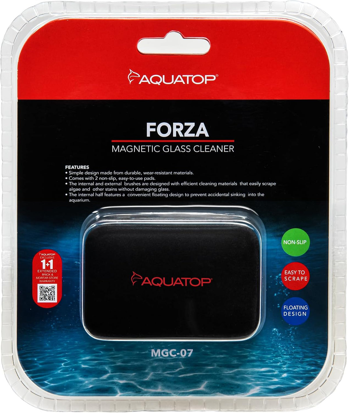 Floating Magnetic Glass Cleaner for Fish Tanks – Non-Scratch Scrubbing Pads, Strong Magnet Grip, Easy Cleaning for