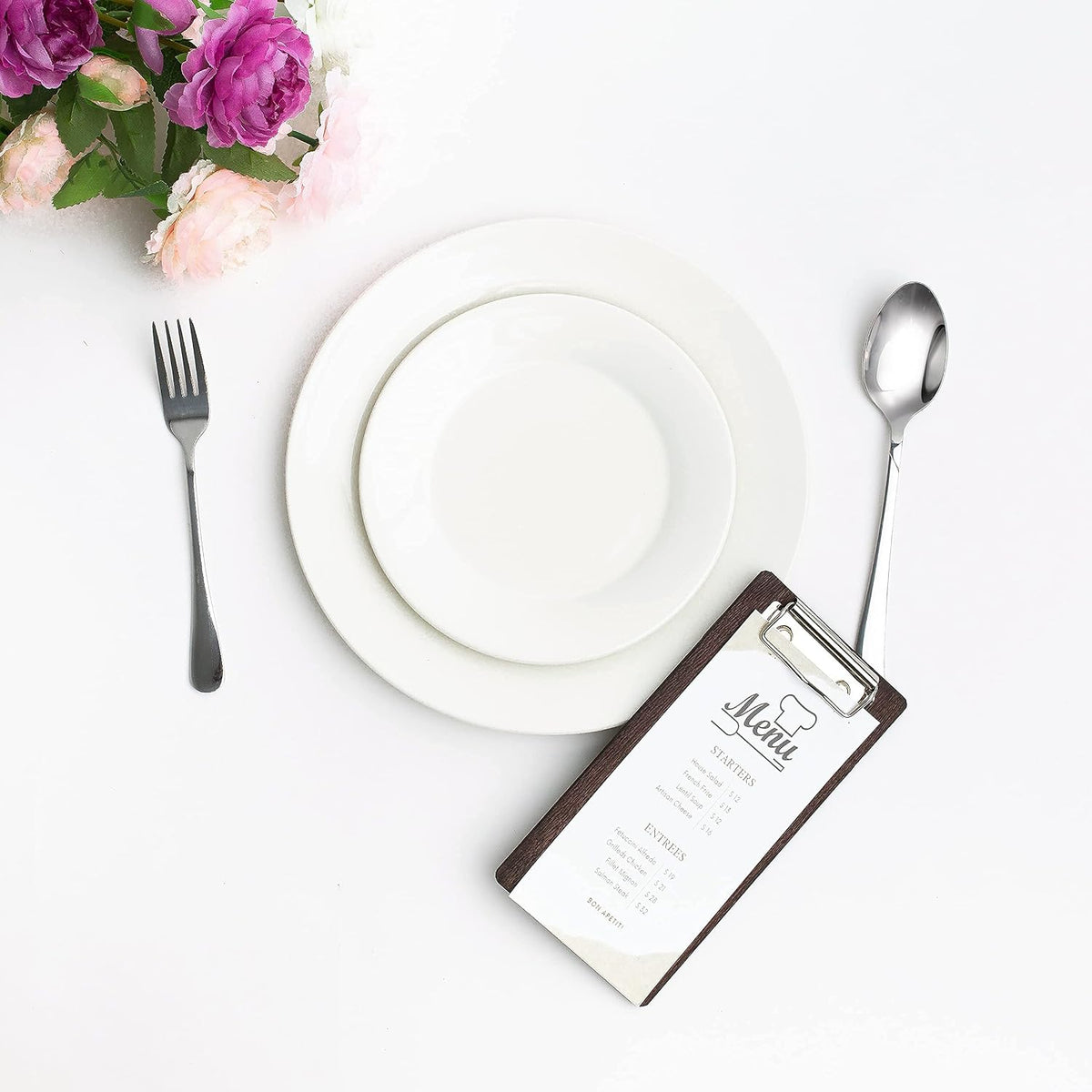 10-Pack Wood Check Presenters for Restaurants, Server Book, Menu Holder for Cafes, Wooden Clip Board, Cute Waitress