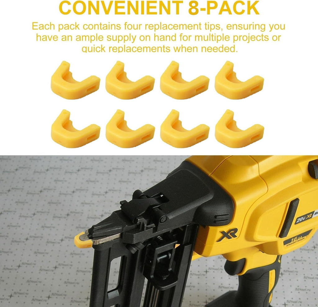 8-Pack N490008 No-Mar Tip Replacement for DeWalt 20V Finish Nailer