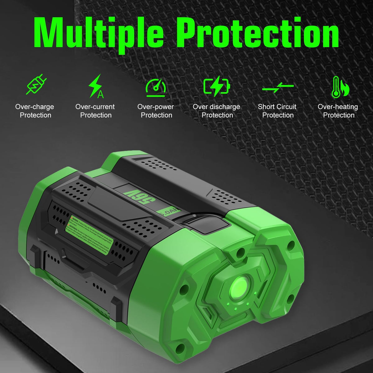 2-Pack Replacement for EGO Battery 5.0Ah Compatible with EGO 56V Battery