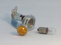 1 x Axegrinderz Tube Amp Incandescent Pilot Light Lamp Assembly with Amber Jewel and Clear Number 47 Bulb Made in USA