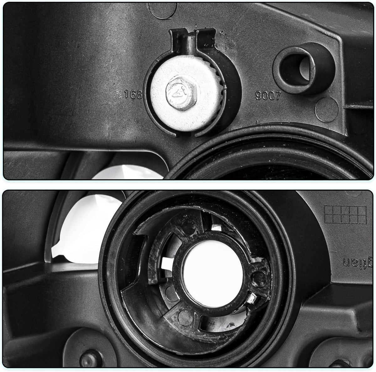TUSDAR Headlight Assembly for 2005-2010 Chevy Cobalt 07-10 Pontiac G5