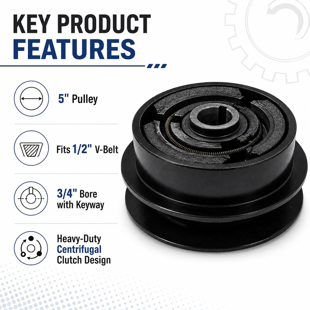 5-Inch Centrifugal Clutch for Wacker VP1340 VP1350 VP1750 Plate Compactors