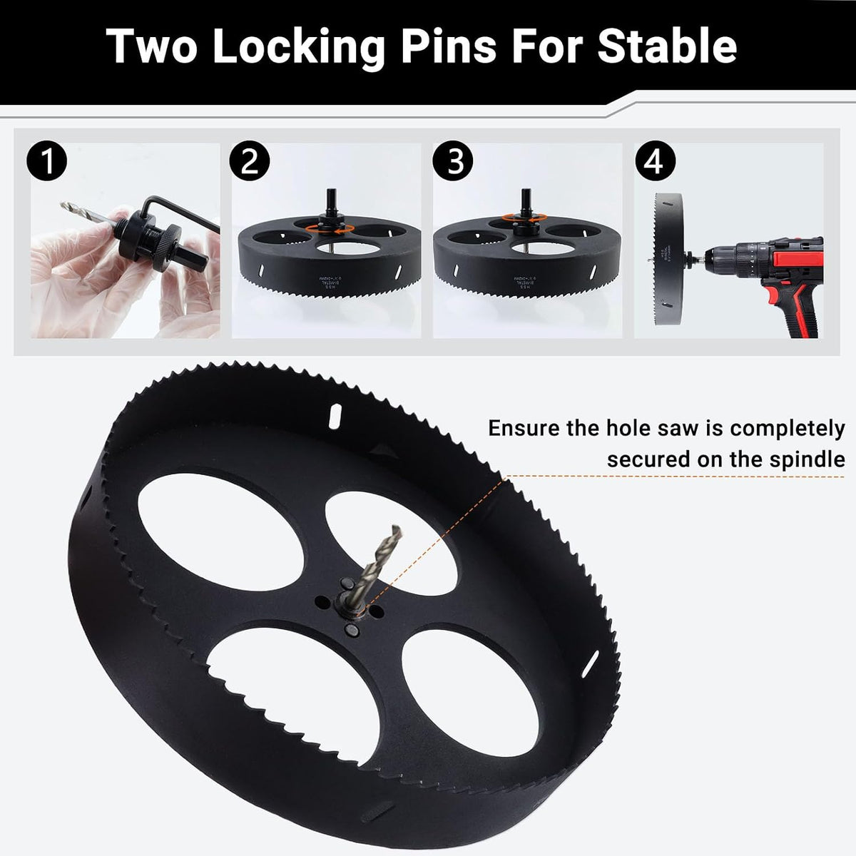 9.5-inch Hole Saw with Arbor for Wood Plastic Drywall Thin Metal
