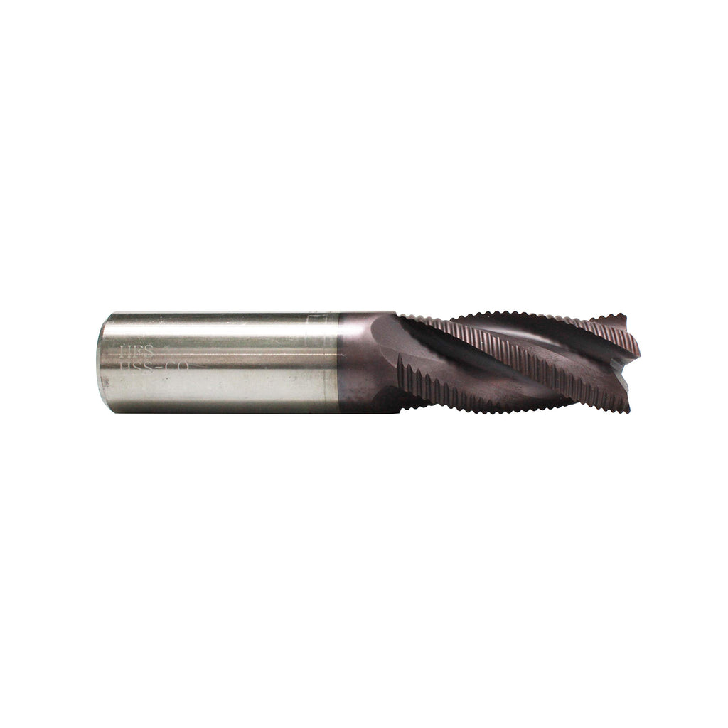 HFS TiAlN End Milling Cutter, Milling Bit 4 Flute M42 8% for Steel 3/4 Inch Dia