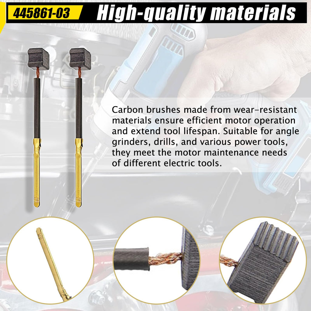 8 Pack 445861-03 445861-25 Replacement Electric Motor Carbon Brushes