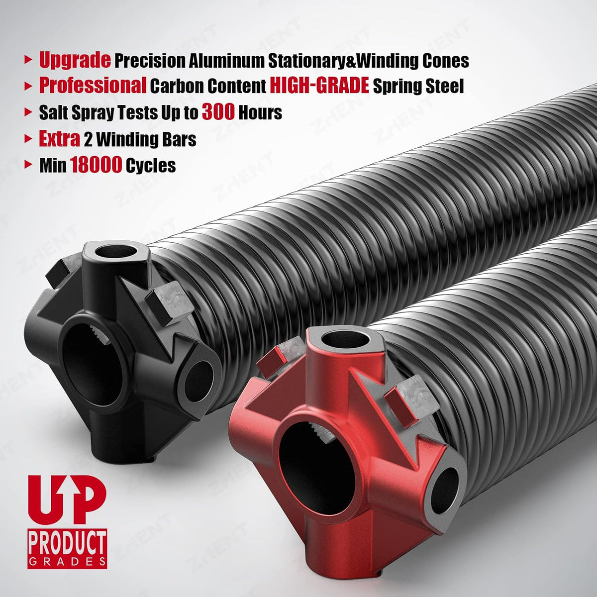 Garage Door Torsion Springs 2" Pair, 0.207X2"X22",Replacement Kit