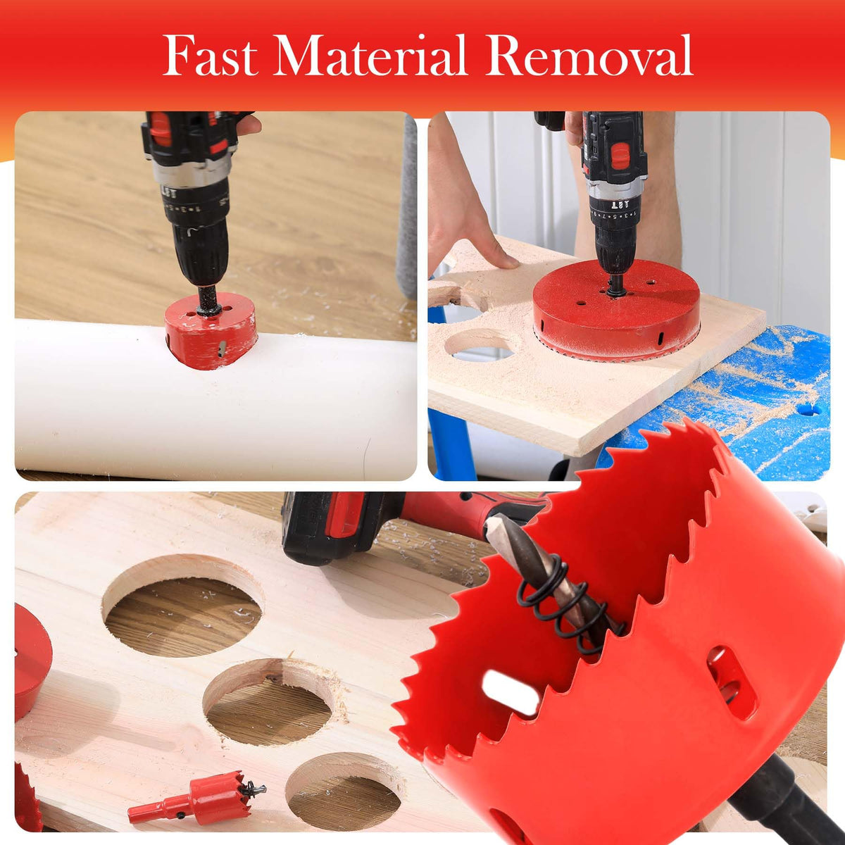 GARHWAL 2-1/4 in. Bi-Metal Hole Saw Drill Bit - General Purpose Saw for Wood, Plywood, Cornhole, Ceiling, and Drywall - Includes Arbor & Pilot Bit