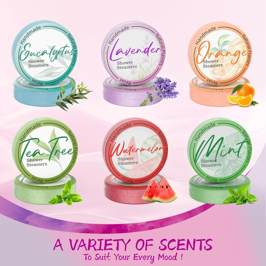 Shower Steamers Aromatherapy 8 Pack Natural Essential Oils Home Spa