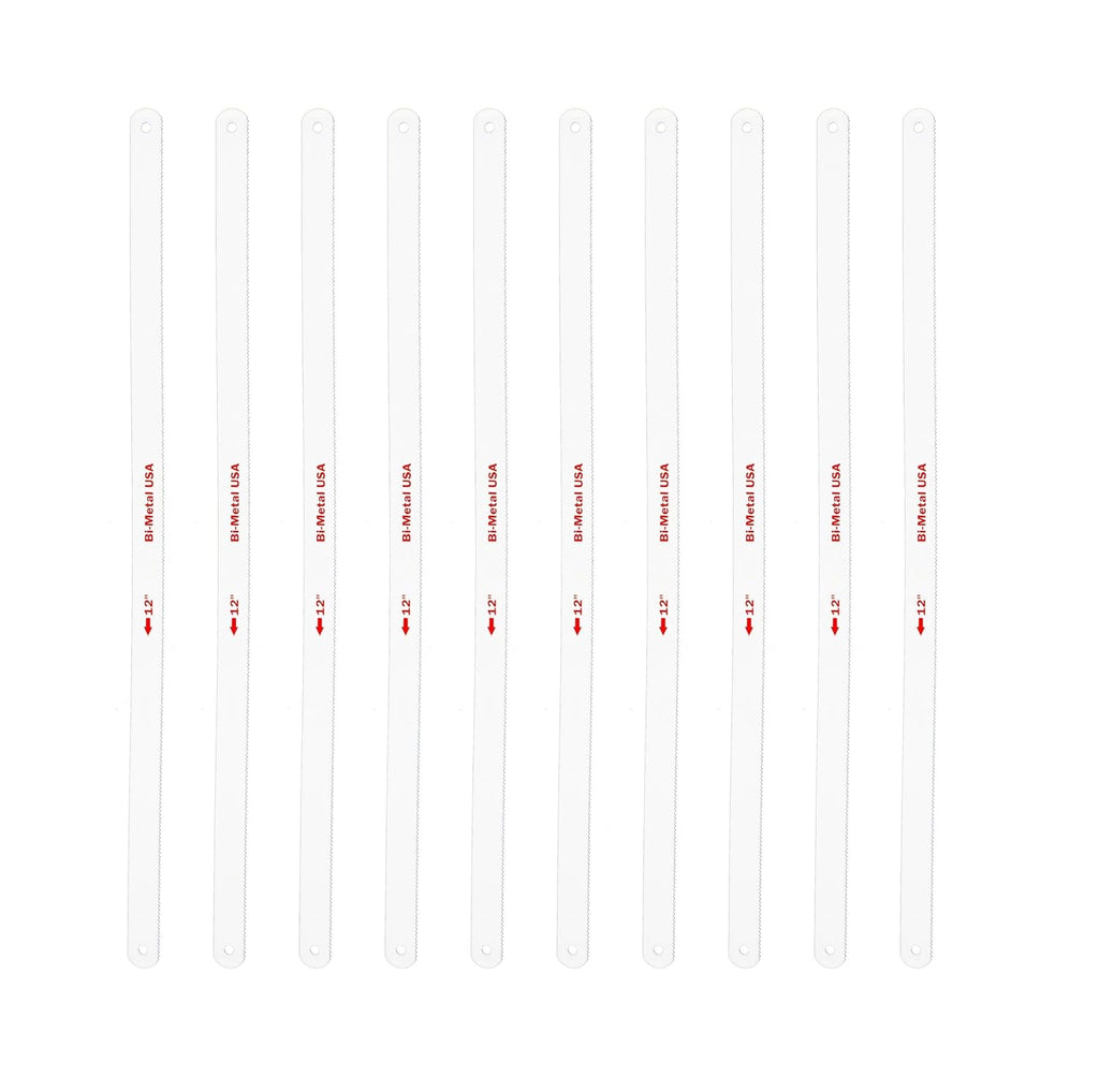 Drill America 12" X 24TPI Bimetal Hacksaw Blade (Pack 10)