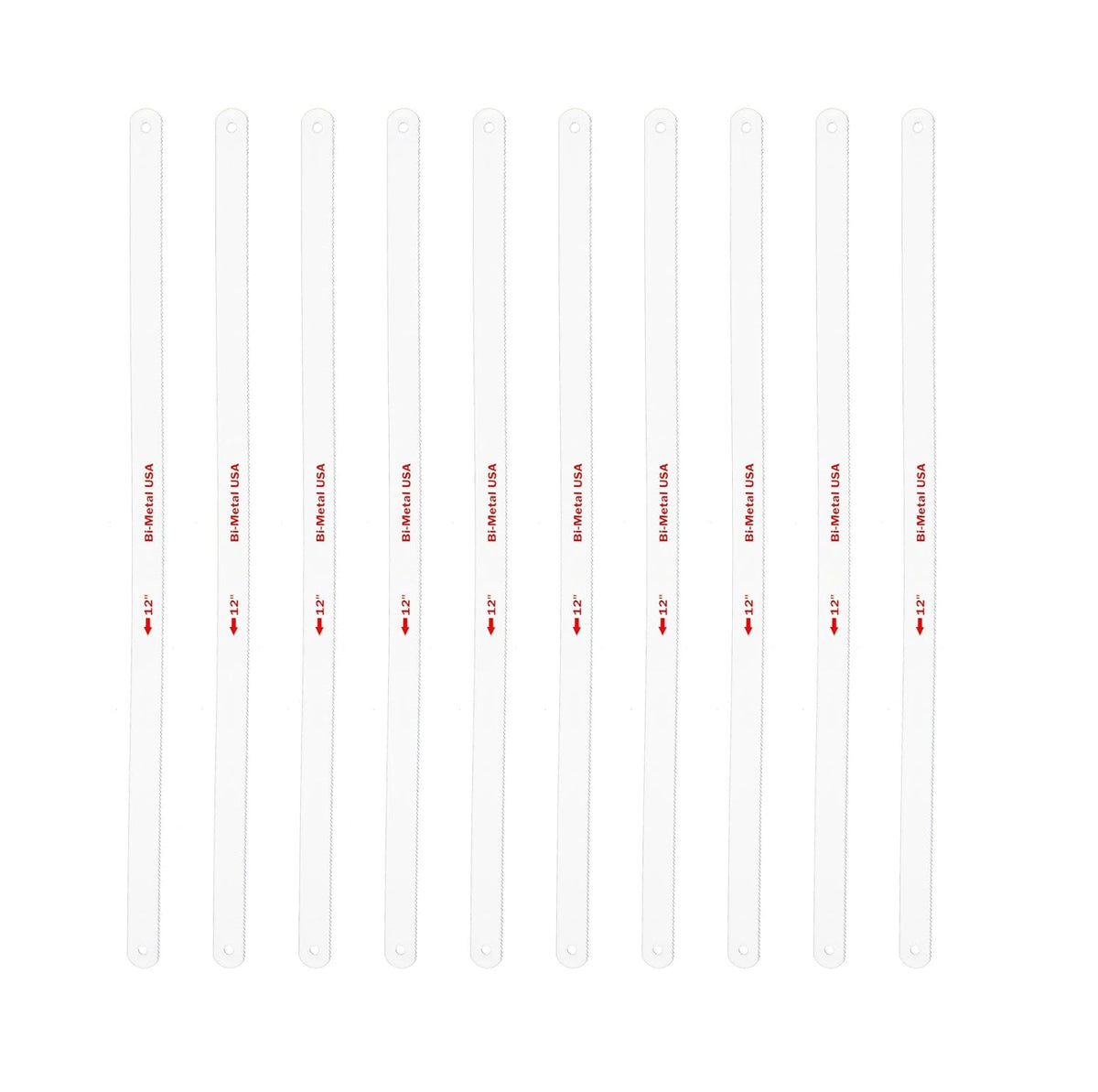 Drill America 12" X 24TPI Bimetal Hacksaw Blade (Pack 10)
