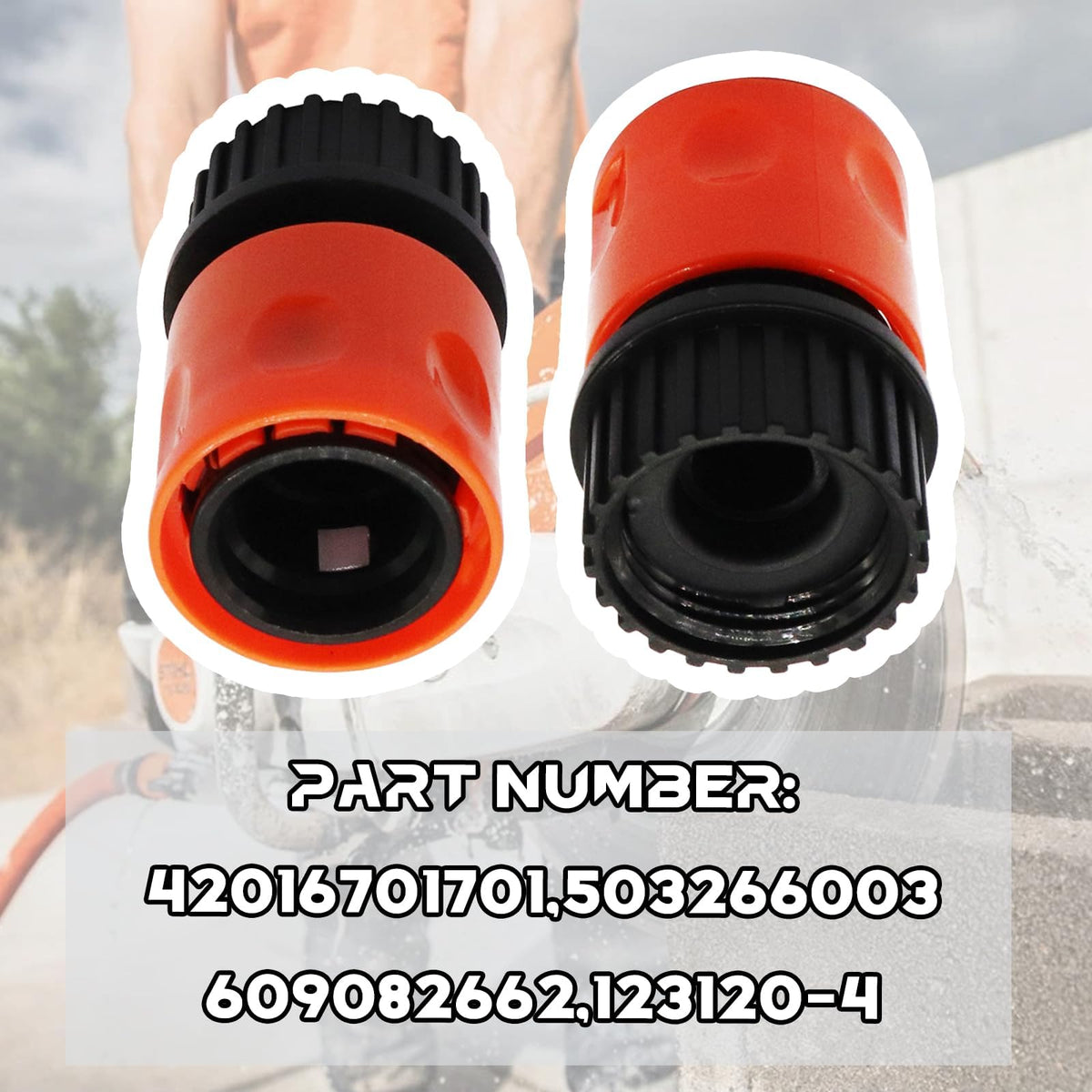 2Pcs Water Coupling 3/4”Fit for Stihl TS400 TS410 TS420 TS700 42016701701