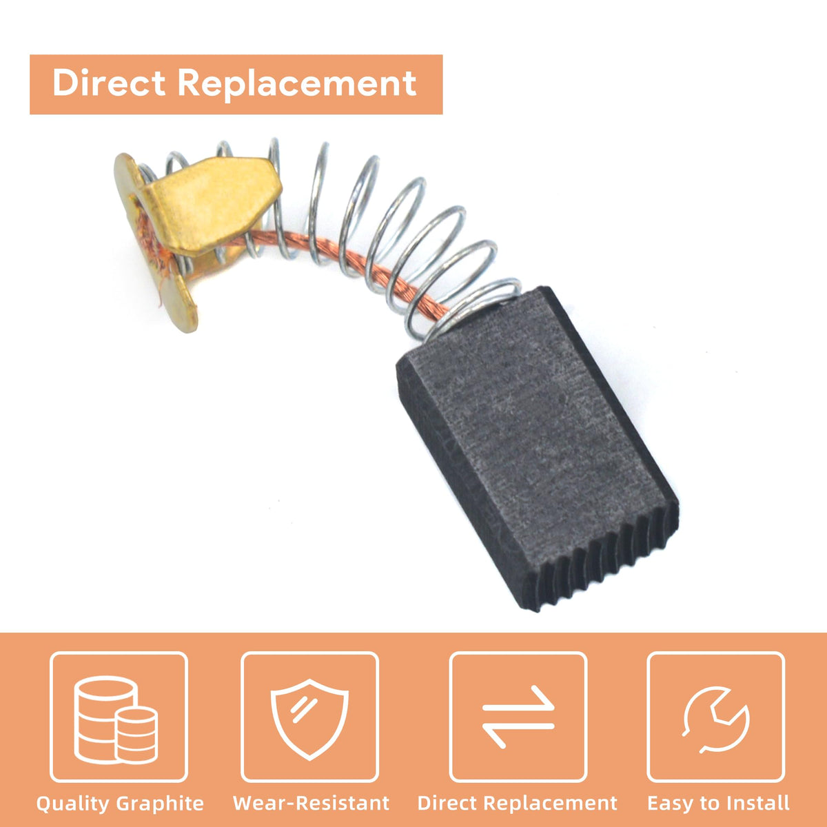 GEARLINTON 089006017092 Carbon Brush Replacement, 8 Pack