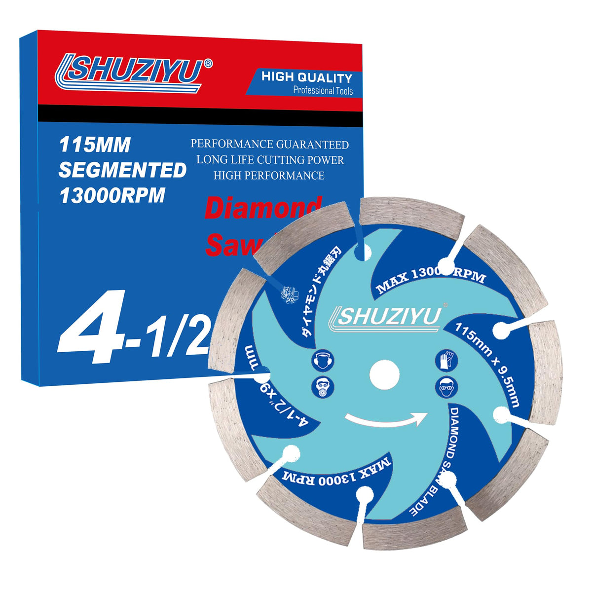 4-1/2" Diamond Saw Blade, Diamond Blade for Porcelain, Ceramic, Tile