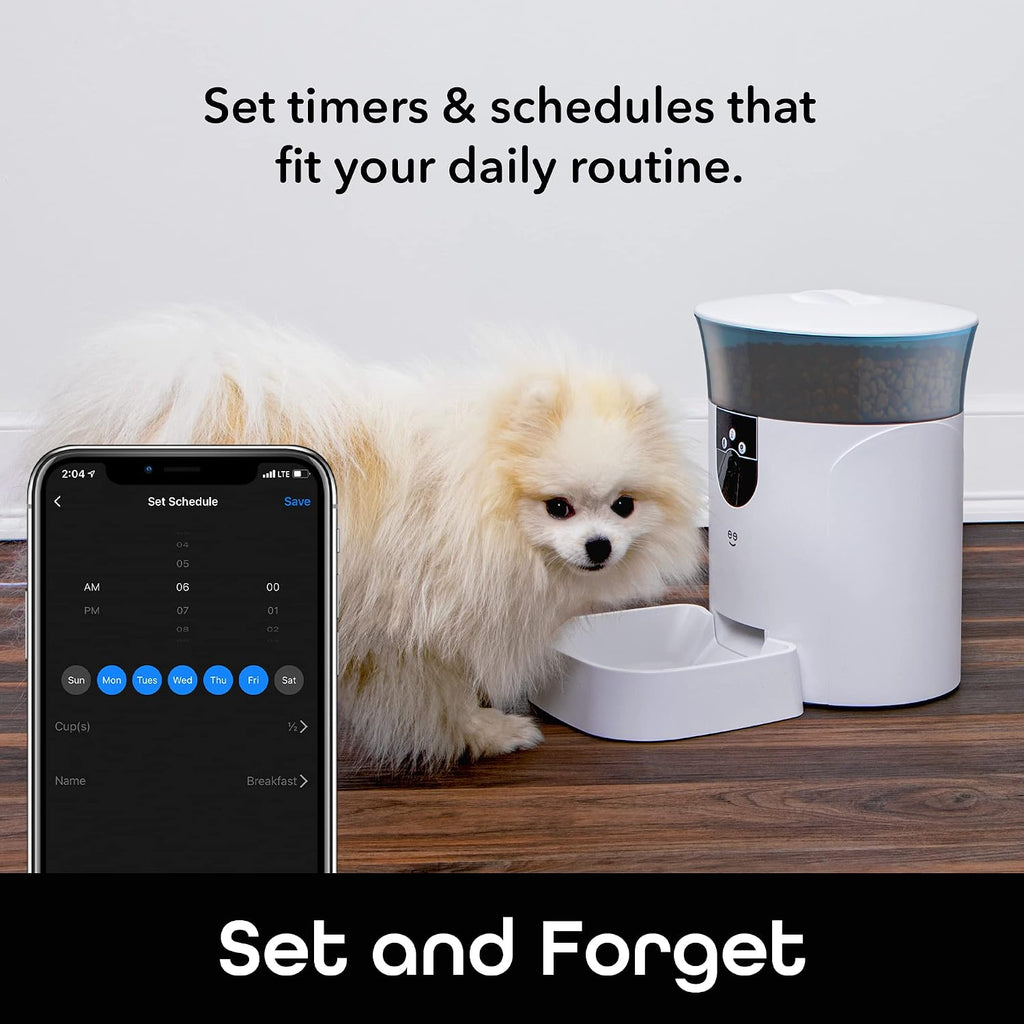 7L Automatic Cat & Dog Feeder with Smart Pet Camera, Timer & Voice
