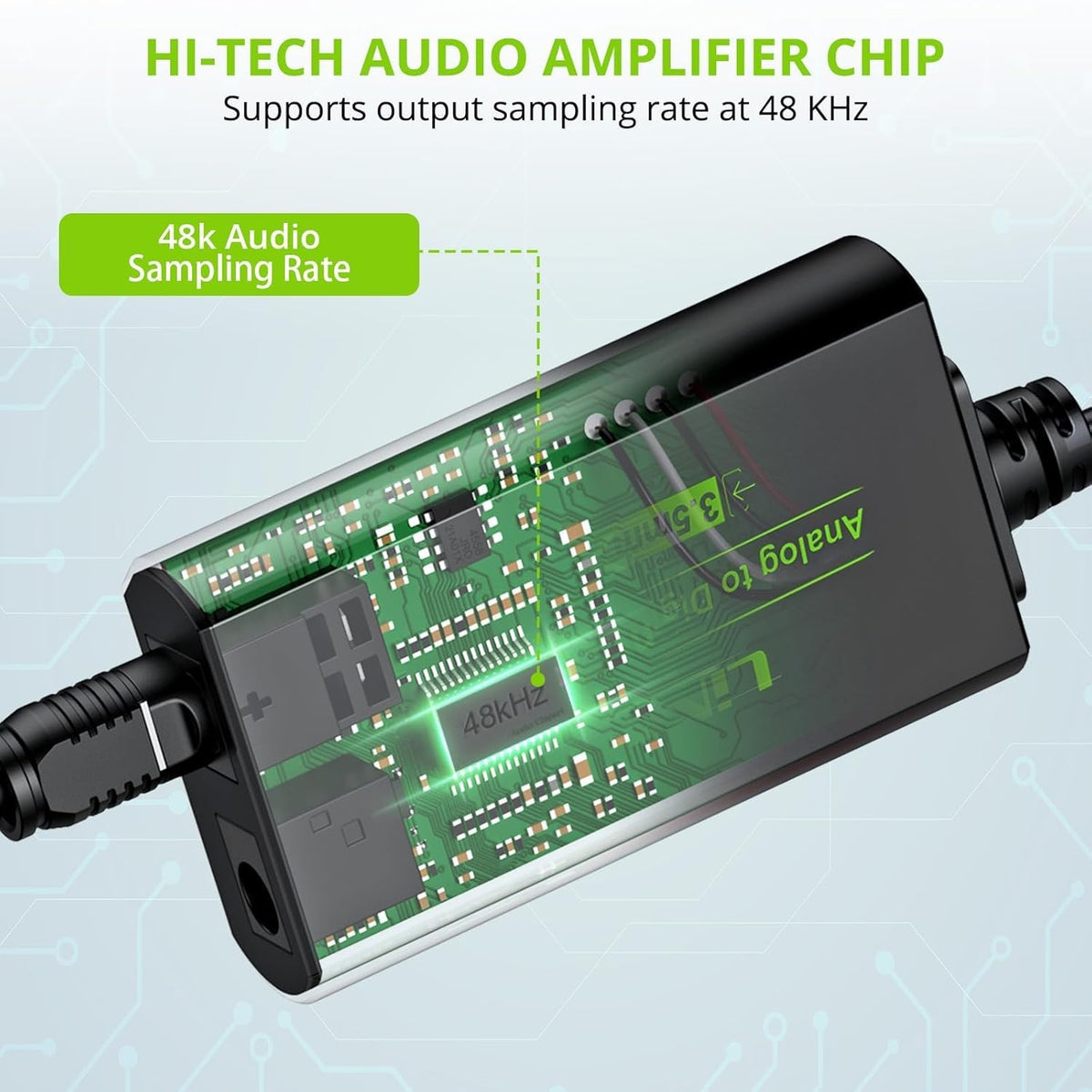 3.5mm to SPDIF Converter Analog to Digital Audio Adapter for Enhanced Sound Toslink Optical Output 3.5mm to Optical