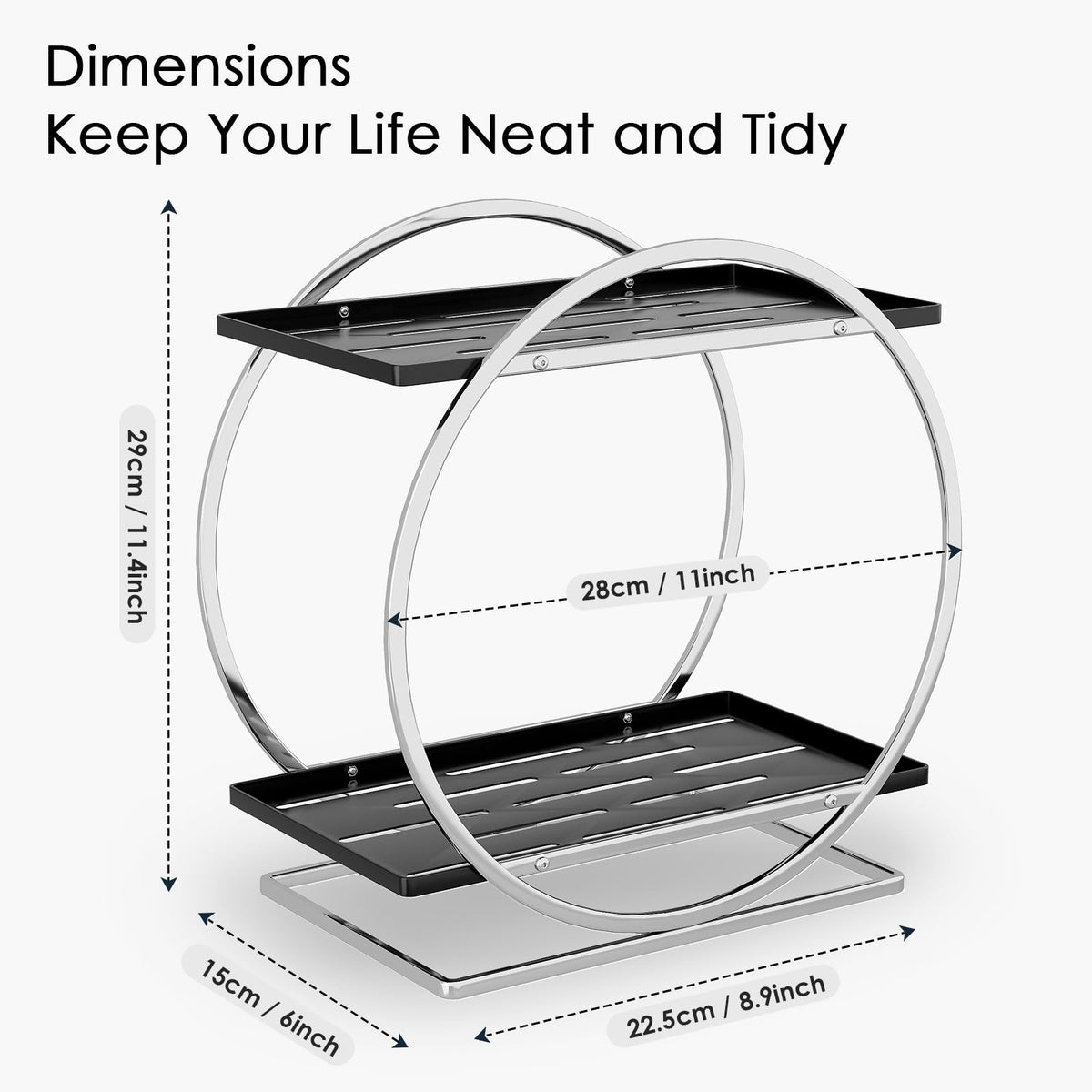 Bathroom Counter Organizer, 2-Tier Perfume Organizer for Dresser