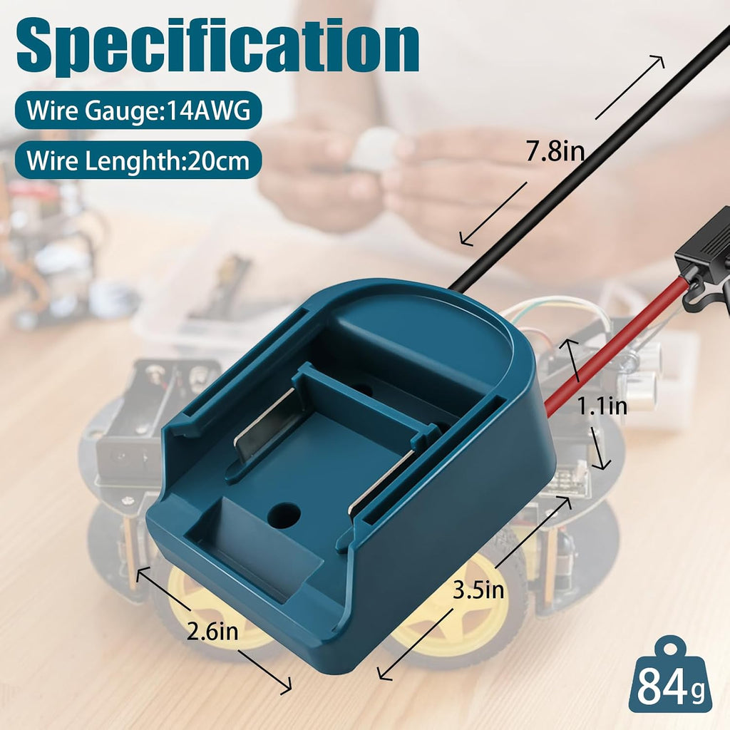 2 Pack Power Wheel for Makita 18V Battery Adapter