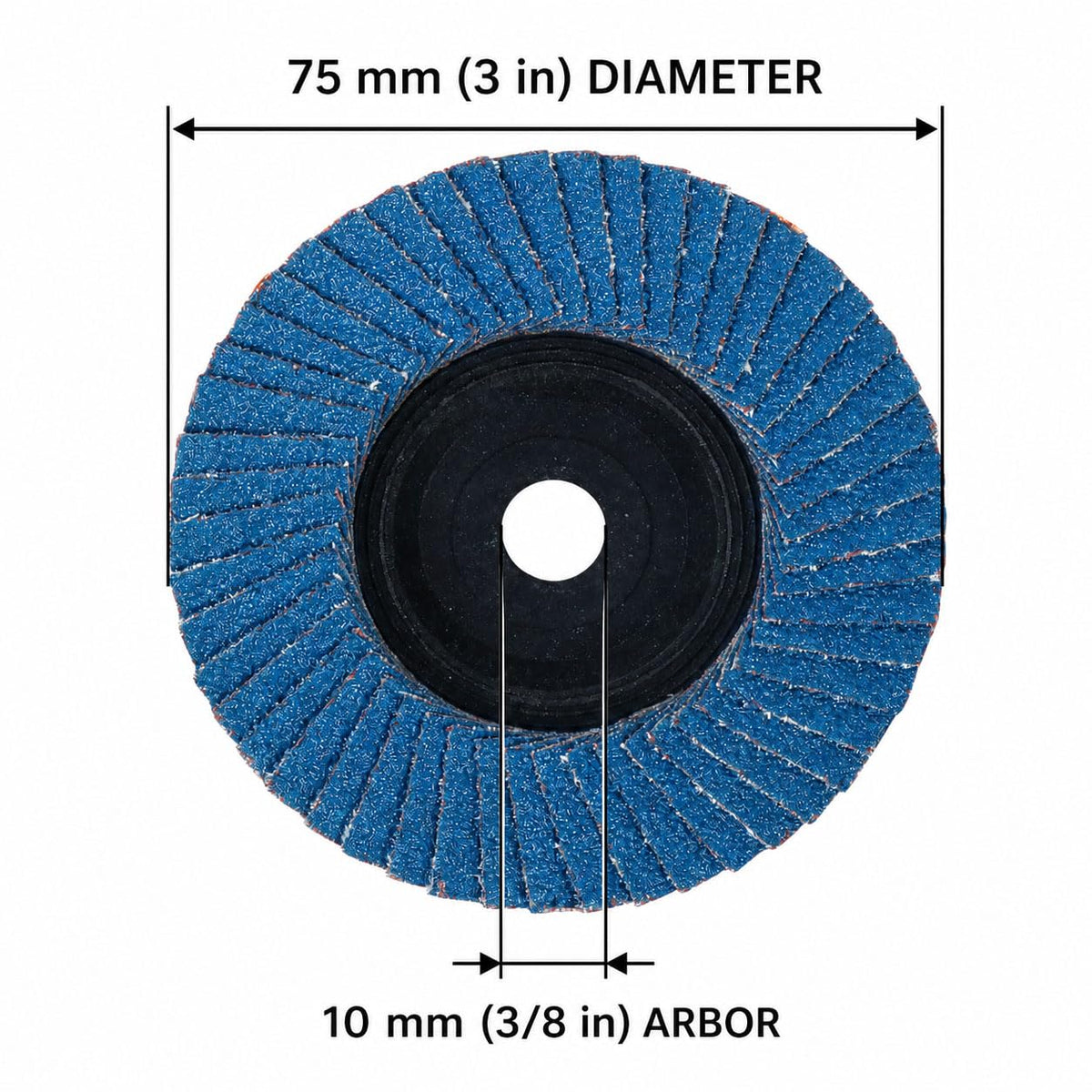 11 Pack 3-Inch Flap Sanding Discs, 60 Grit for TEENO & ZFULVO Angle Grinder