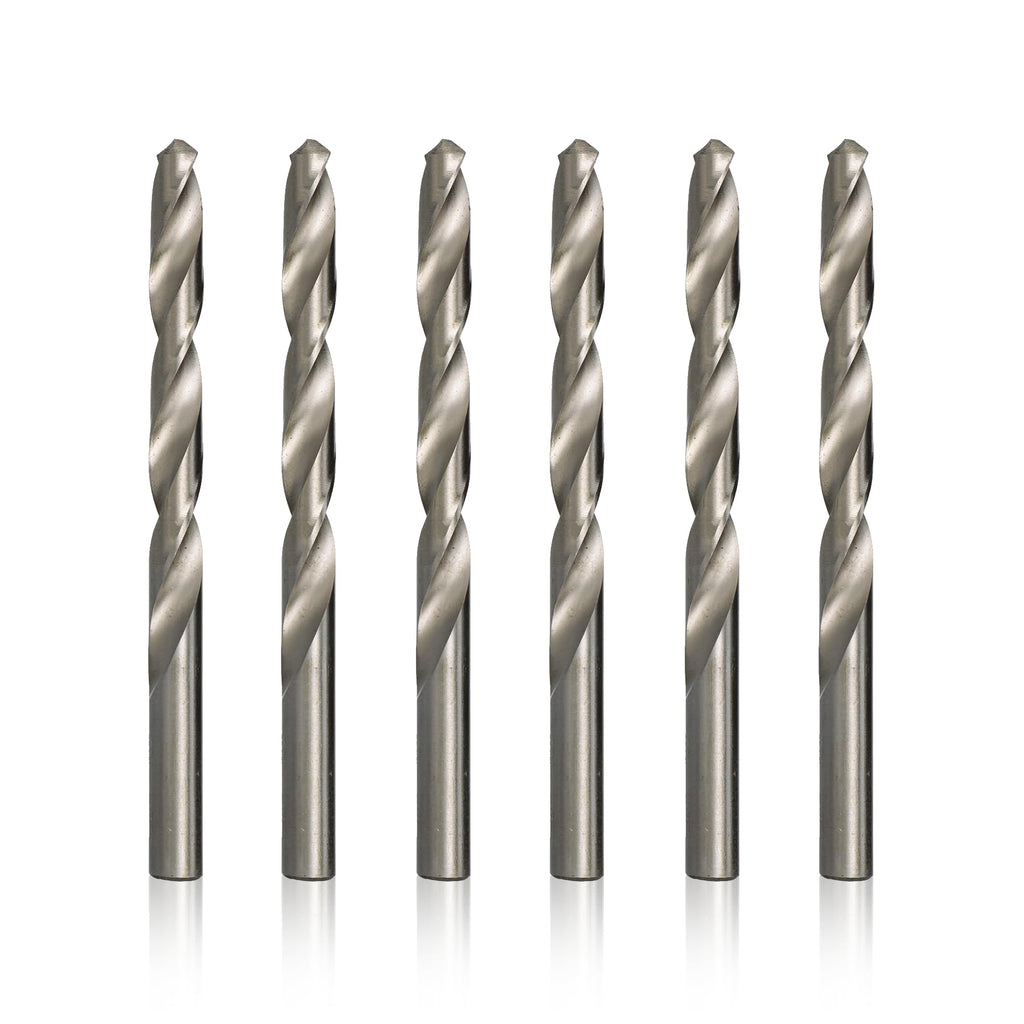 Drill America 27/64" High Speed Steel Polished Drill Bit (Pack of 6), D/AP Series