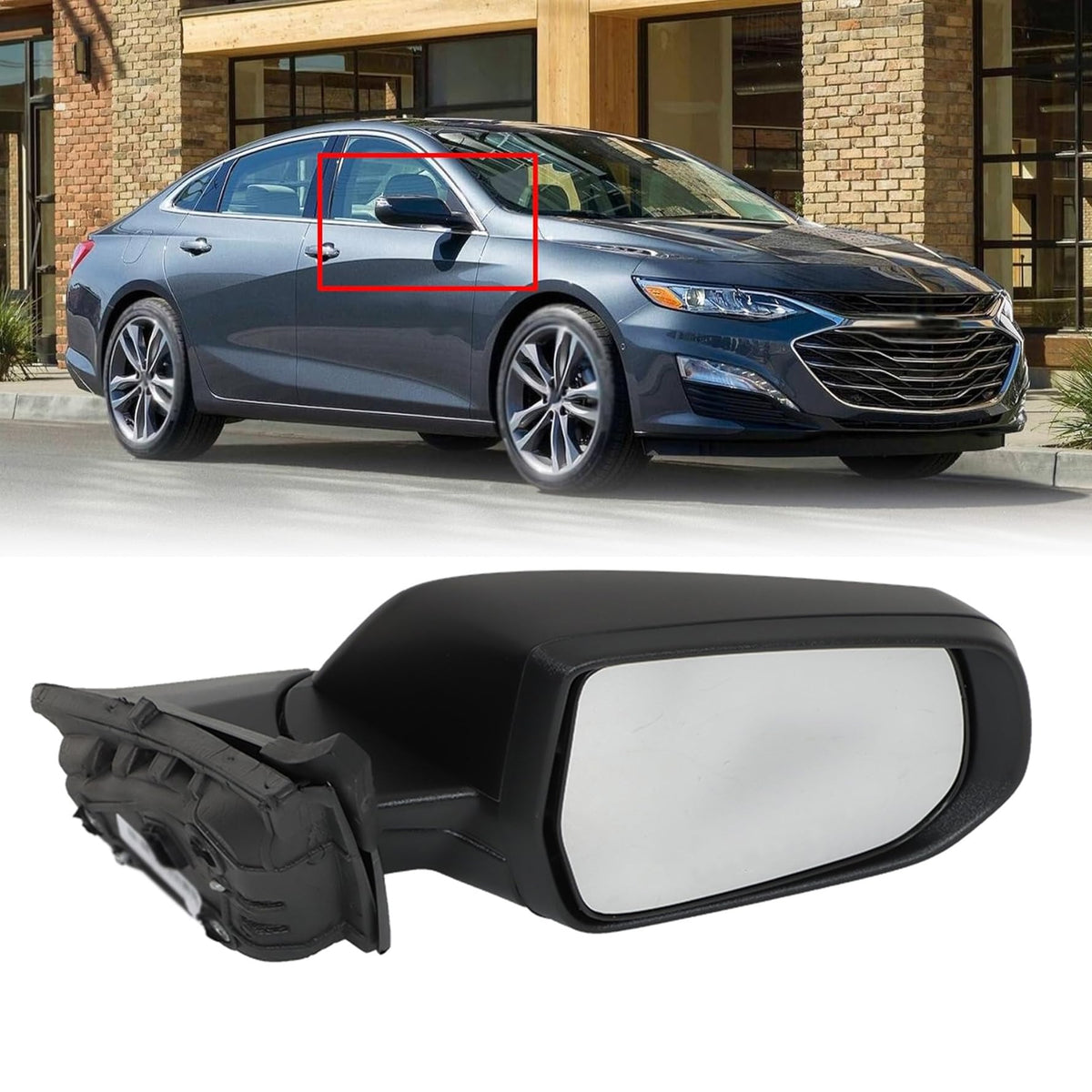 munirater Front Mirror Power Heated Turn Signal 7 Pin Replacement for L-T