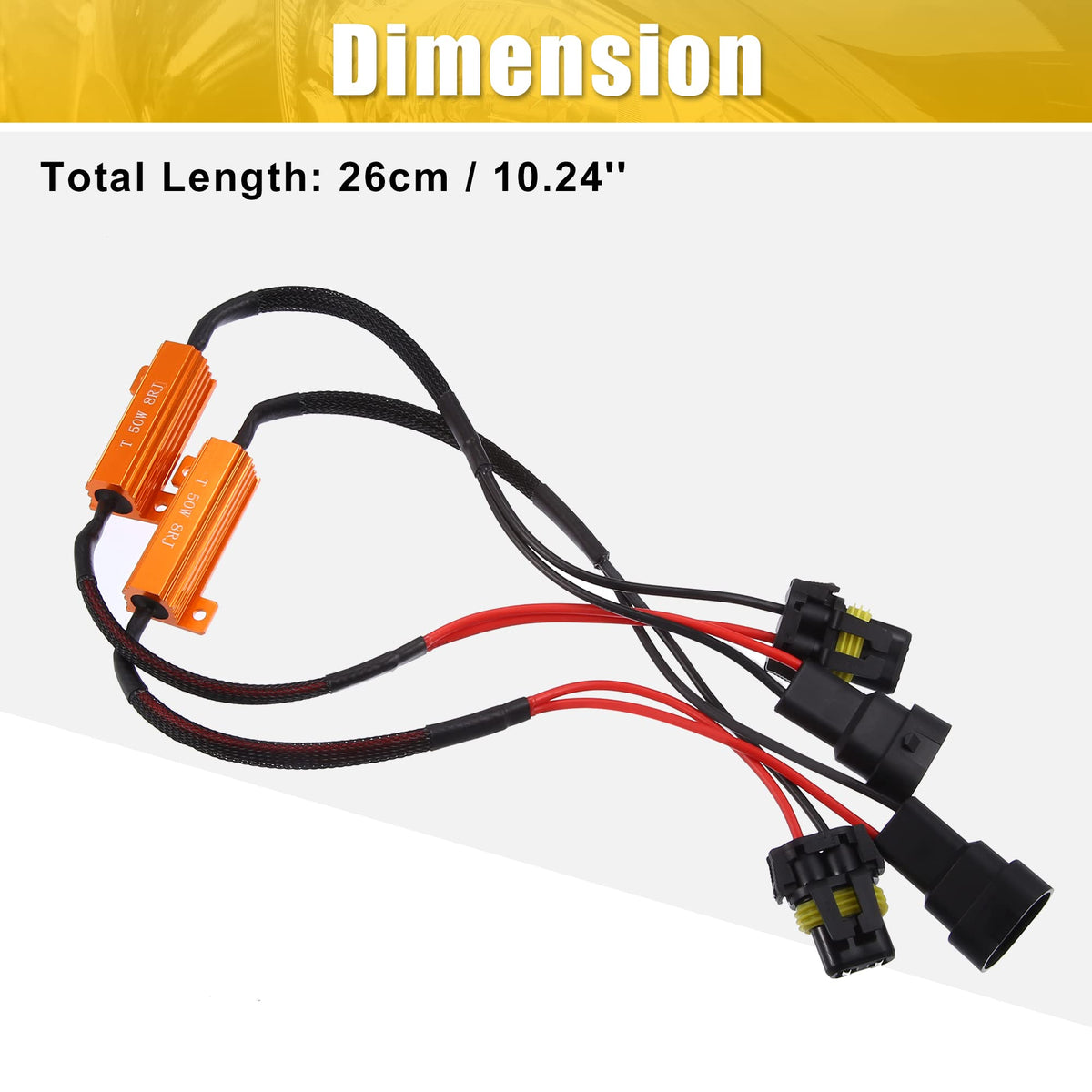 X AUTOHAUX 2pcs 9005/9006/9012 LED Car Headlight Canbus Decoder Error Free Warning Resistors Decoder Replacement Anti Flicker Resistor