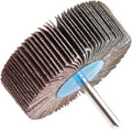 Forney 60182 3-Inch by 1-Inch Mounted Flap Wheel 80 Grit with 1/4-Inch Shank