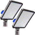 480W 2 Pack LED Parking Lot Lights with Slip Fit Adjustable