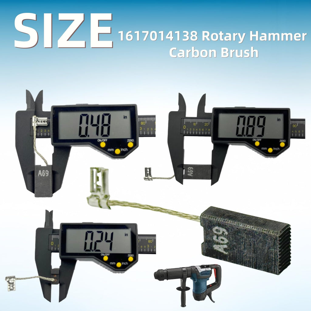 8-Pcs 1617014138 Rotary Hammer Carbon Brush for Bosch RH540M