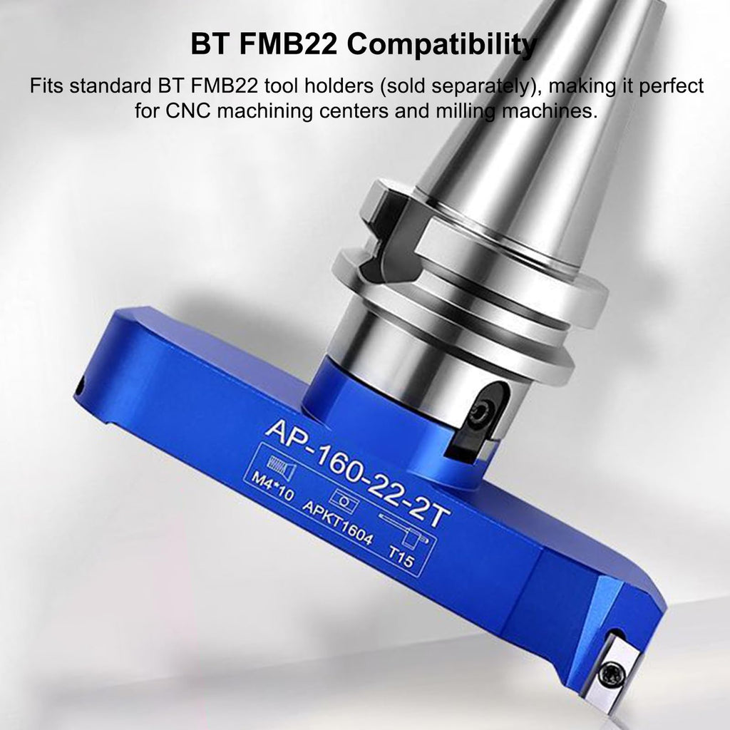 HeeHoo 125mm 90 Degree Dual-Insert Aluminum Fly Cutter for CNC Face Milling