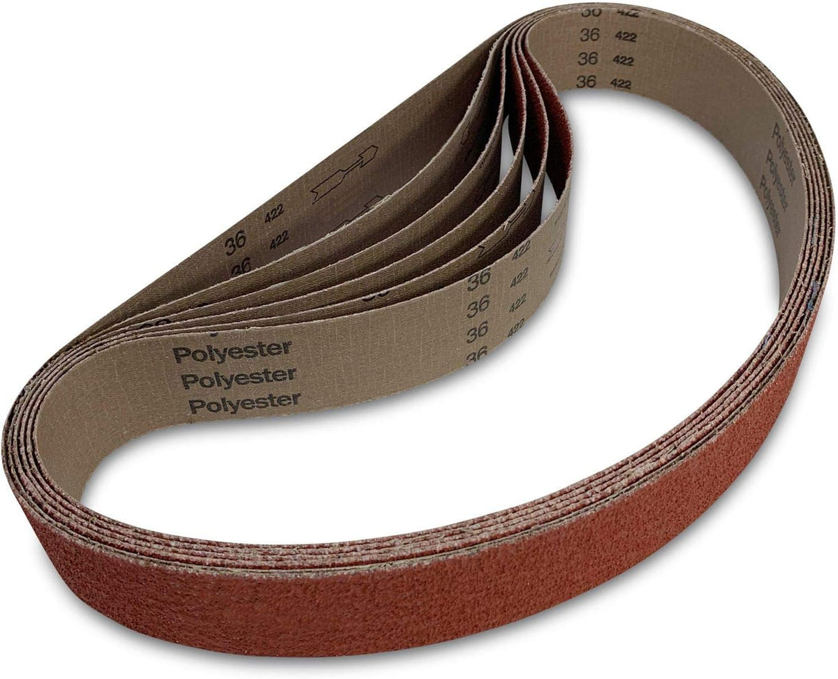 Red Label Abrasives 2 X 42 Inch 36 Grit Metal Grinding EdgeCore Ceramic Sanding Belts, Extra Long Life, 6 Pack