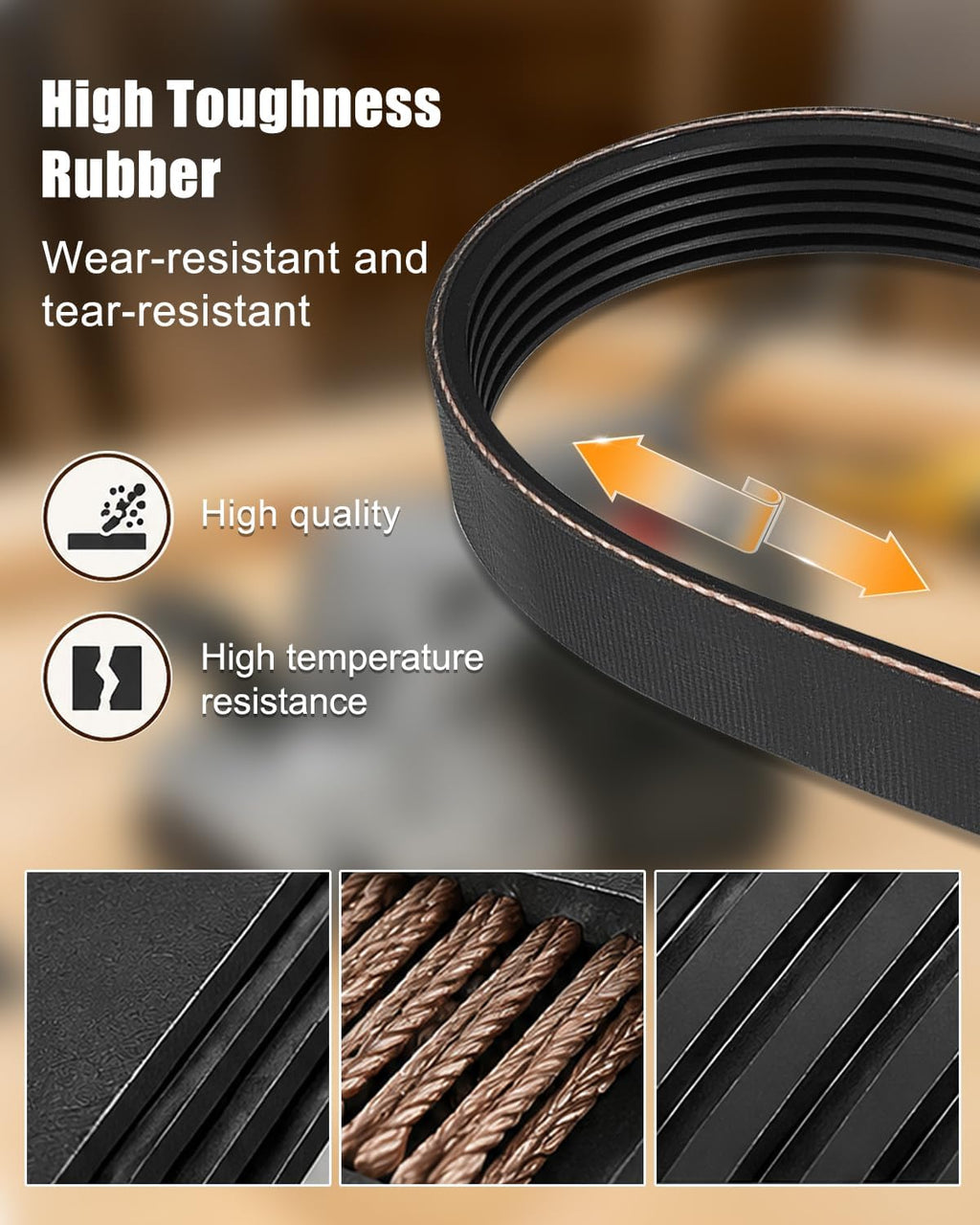 884351 Sander Drive Belt Fit for Porter Cable 4x24 & 3x24 Models, 2Pcs