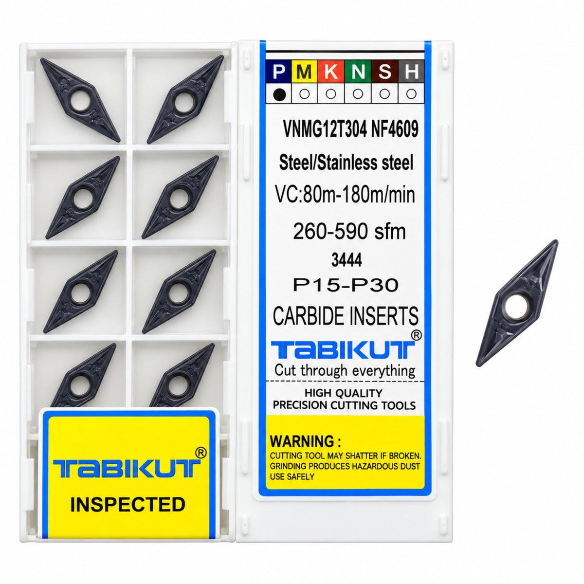 VNMG331 / VNMG12T304 NF4609 Carbide Turning Insert, Pack of 10
