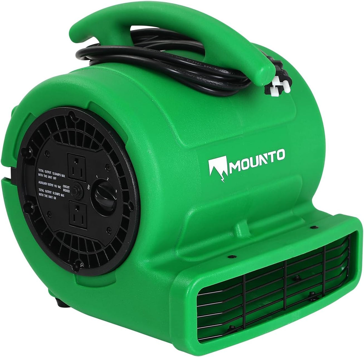 1/4hp 1000CFM 2 Speed Air Mover Carpet Dryer Floor Fan Cooling Fan (Green)